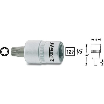 Torx csavarhúzófej belső torx csavarokhoz T40, belső négyszög 12,5 mm (1/2), Hazet 992-T40