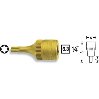 Torx csavarhúzófej 6,3 mm (1/4), Hazet 8502-T10