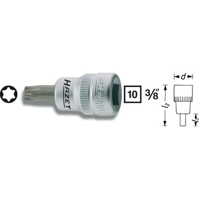 Torx T15 dugókulcs betét 10mm (3/8&quot ) fejű Hazet 8802-T15