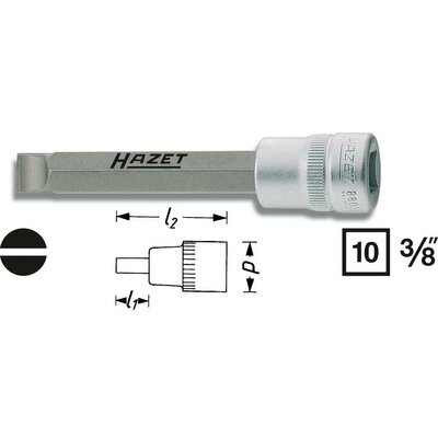 Egyenes pengéjű csavarhúzó betét 1,2x8mm kulcsnyílás: 10 mm (3/8&quot )Meghajtás (szerszám) 10 mm (3/8&quot )Hazet 8803