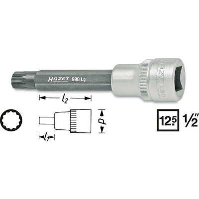 Csavarhúzó betét 12,5 mm (1/2&quot ) Hazet 990LG-9