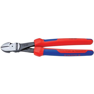 Erőkímélő oldalcsípőfogó, közepes/kemény/zongora huzal max.: Ø 3,1/2/1,5 mm, Knipex 74 02 140