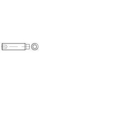 TOOLCRAFT hernyócsavar, DIN 915 10 mm acél, elektrolitikusan horganyzott, M3 200 db 118409