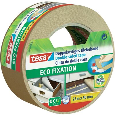 Kétoldalas ragasztószalag, tesa® ECO FIXATION (H x Sz) 25 m x 50 mm, műanyag, 56452 TESA, tartalom: 1 tekercs