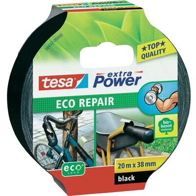 Rögzítő és javító szalag 20 m x 38 mm, fekete, TESA extra Power ECO REPAIR 56432