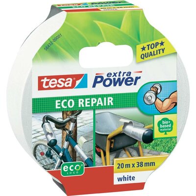 Rögzítő és javító szalag 20 m x 38 mm, fehér, TESA extra Power ECO REPAIR 56432-01