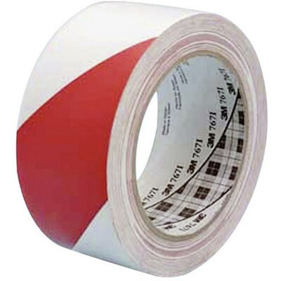 PVC jelölő ragasztószalag (H x Sz) 33 m x 50 mm, piros, fehér PVC 767i 3M, tartalom: 1 tekercs