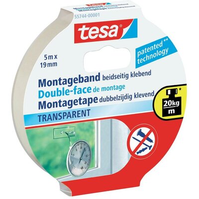 Kétoldalú ragasztószalag 5m x 19 mm Tesa® 55744