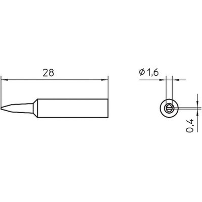 Pákahegy WXP 65-höz, véső, 1,6 mm, Weller XNT A