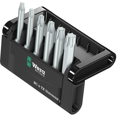 Edzett, ötvözött szerszámacél 6 részes Torx BIT készlet, Wera 867/4 Z Mini-Check TX 05056472001