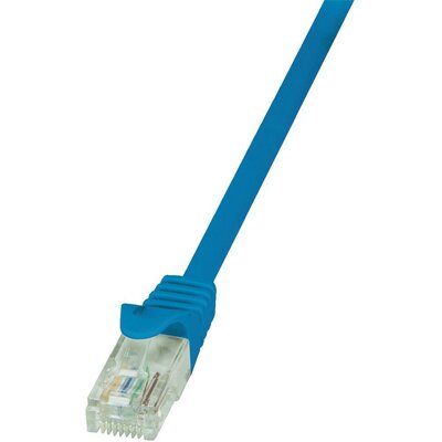 RJ45 Hálózati csatlakozókábel, CAT 6 U/UTP [1x RJ45 dugó - 1x RJ45 dugó] 1 m, kék LogiLink