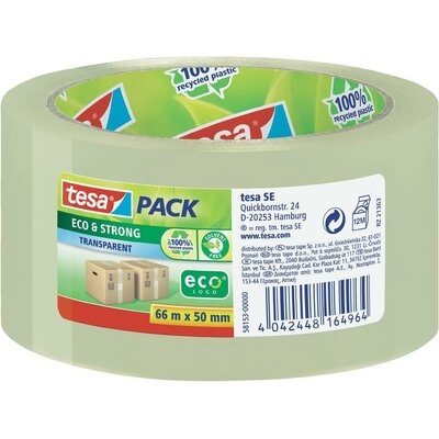 Ragasztószalag Tesapack® Eco & Strong 66 m x 50 mm, átlátszó, TESA PP 58153