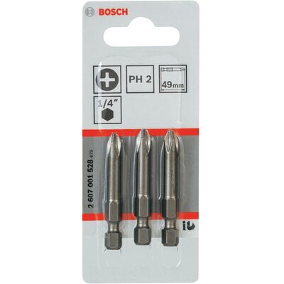 Csavarhúzó BIT betét PH2 x 49 mm 3db Bosch 2607001528