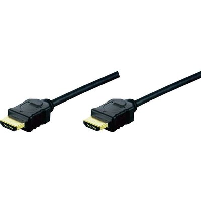 HDMI ethernet kábel [1x HDMI dugó - 1x HDMI dugó] 2m fekete Digitus AK-330114-020-S