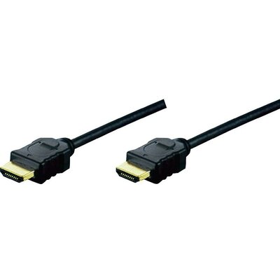 HDMI TV, Monitor csatlakozókábel 1x HDMI dugó - 1x HDMI dugó 5 m Fekete Digitus AK-330114-050-S