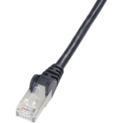 RJ45-ös patch kábel, hálózati LAN kábel CAT 5e SF/UTP (1x RJ45 dugó - 1x RJ45 dugó) 3 m Fekete Digitus 972145