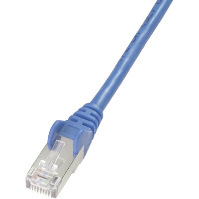 RJ45-ös patch kábel, hálózati LAN kábel CAT 5e SF/UTP (1x RJ45 dugó - 1x RJ45 dugó) 3 m Kék Digitus 972407