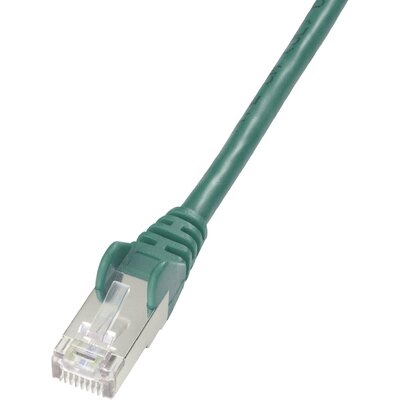 RJ45 Hálózat csatlakozókábel CAT 5e SF/UTP 1x RJ45 dugó - 1x RJ45 dugó 5 m Zöld UL minősített