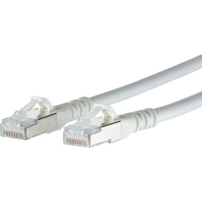 RJ45 Hálózati csatlakozókábel, CAT 6A S/FTP [1x RJ45 dugó - 1x RJ45 dugó] 1 m, fehér BTR Netcom