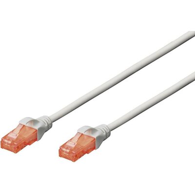 RJ45 Hálózat csatlakozókábel CAT 6 U/UTP 1x RJ45 dugó - 1x RJ45 dugó 0.50 m Szürke UL minősített Digitus