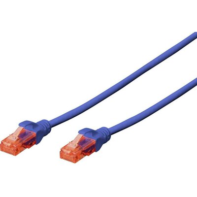 RJ45 Hálózat csatlakozókábel CAT 6 U/UTP 1x RJ45 dugó - 1x RJ45 dugó 10 m Kék UL minősített Digitus