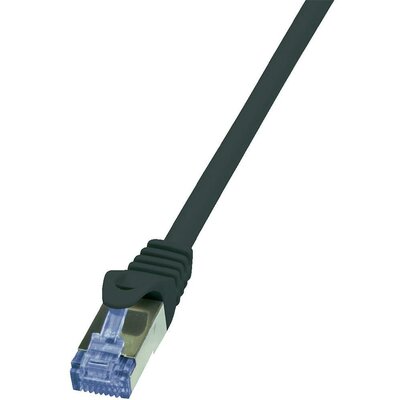 RJ45 Hálózati csatlakozókábel, CAT 6A S/FTP [1x RJ45 dugó - 1x RJ45 dugó] 1,5 m, fekete LogiLink