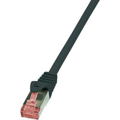 RJ45 Hálózati csatlakozókábel, CAT 6 S/FTP [1x RJ45 dugó - 1x RJ45 dugó] 1 m, fekete LogiLink