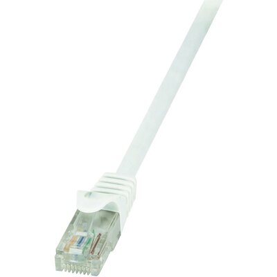 RJ45 Hálózati csatlakozókábel, CAT 6 U/UTP [1x RJ45 dugó - 1x RJ45 dugó] 1 m, fehér LogiLink CP2031U