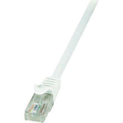 RJ45 Hálózati csatlakozókábel, CAT 6 U/UTP [1x RJ45 dugó - 1x RJ45 dugó] 7,5 m, fehér LogiLink CP2081U