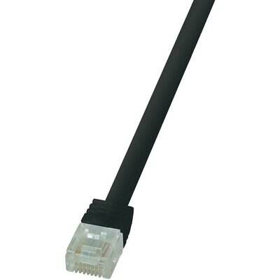 RJ45 Hálózati csatlakozókábel, CAT 6 U/UTP [1x RJ45 dugó - 1x RJ45 dugó] 1 m, fekete LogiLink CF2033U