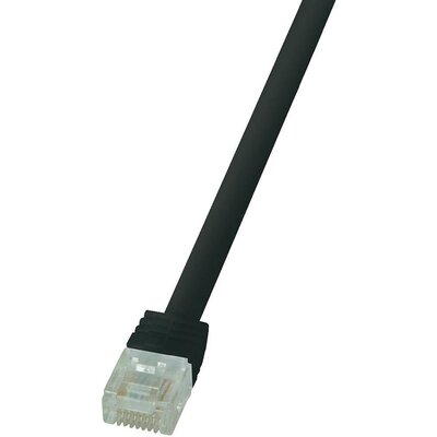 RJ45 Hálózati csatlakozókábel, CAT 6 U/UTP [1x RJ45 dugó - 1x RJ45 dugó] 2 m, fekete LogiLink CF2053U