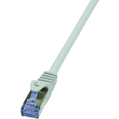 RJ45 Hálózati csatlakozókábel, CAT 6A S/FTP [1x RJ45 dugó - 1x RJ45 dugó] 0,25 m, szürke LogiLink