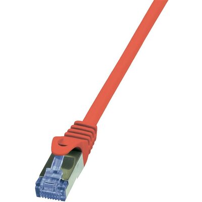 RJ45 Hálózati csatlakozókábel, CAT 6A S/FTP [1x RJ45 dugó - 1x RJ45 dugó] 0,5 m, piros LogiLink