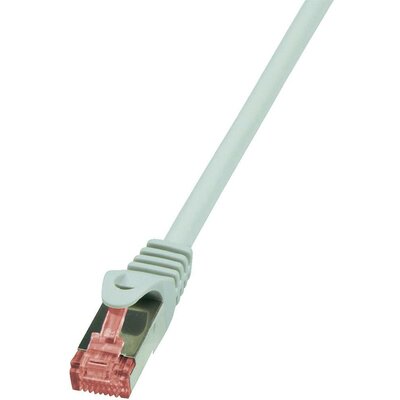 RJ45 Hálózati csatlakozókábel, CAT 6 S/FTP [1x RJ45 dugó - 1x RJ45 dugó] 0,25 m, szürke LogiLink