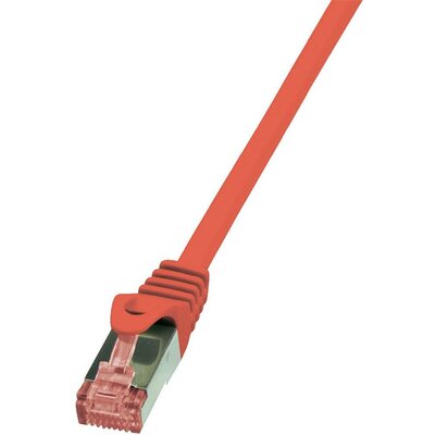 RJ45 Hálózati csatlakozókábel, CAT 6 S/FTP [1x RJ45 dugó - 1x RJ45 dugó] 0,25 m, piros LogiLink