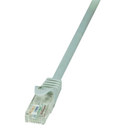 RJ45 Hálózati csatlakozókábel, CAT 6 U/UTP [1x RJ45 dugó - 1x RJ45 dugó] 0,25 m, szürke LogiLink