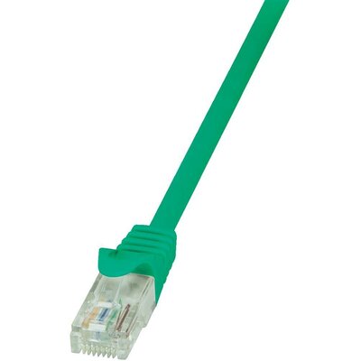 RJ45 Hálózati csatlakozókábel, CAT 6 U/UTP [1x RJ45 dugó - 1x RJ45 dugó] 0,25 m, zöld LogiLink