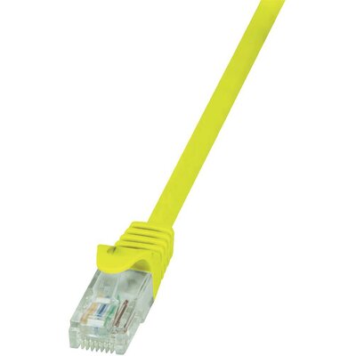 RJ45 Hálózati csatlakozókábel, CAT 6 U/UTP [1x RJ45 dugó - 1x RJ45 dugó] 0,5 m, sárga LogiLink