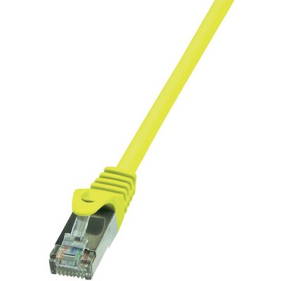 RJ45 Hálózati csatlakozókábel, CAT 5e F/UTP [1x RJ45 dugó - 1x RJ45 dugó] 0,5 m, sárga LogiLink