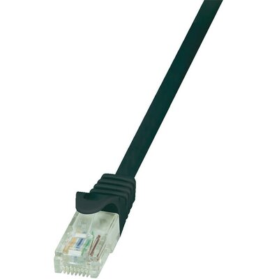 RJ45 Hálózati csatlakozókábel, CAT 5e U/UTP [1x RJ45 dugó - 1x RJ45 dugó] 2 m, fekete LogiLink