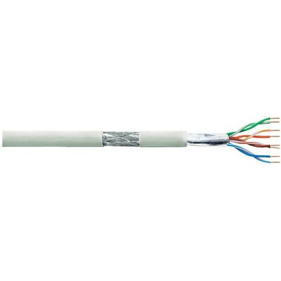 Patchkábel, Cat 5e SF/UTP SF/UTP 4 x 2 AWG 26/7 Szürke 100 m LogiLink