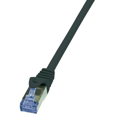 RJ45 Hálózati csatlakozókábel, CAT 6A S/FTP [1x RJ45 dugó - 1x RJ45 dugó] 2 m, fekete LogiLink