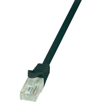 RJ45 Hálózati csatlakozókábel, CAT 5e U/UTP [1x RJ45 dugó - 1x RJ45 dugó] 5 m, fekete LogiLink