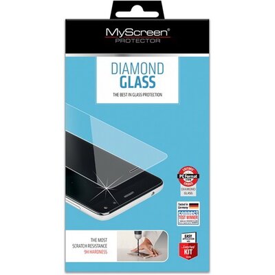 MYSCREEN DIAMOND GLASS Kijelzővédő üvegfólia (extra karcálló, ütésálló, 0.33mm, 9H, nem íves) ÁTLÁTSZÓ [LG K8 (K350n)]