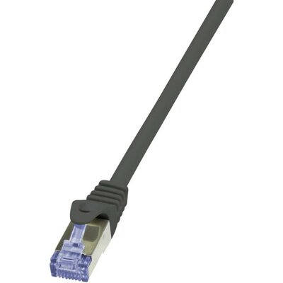 RJ45-ös patch kábel, hálózati LAN kábel CAT 7 S/FTP [1x RJ45 dugó - 1x RJ45 dugó] fekete 1,50m CQ4043S