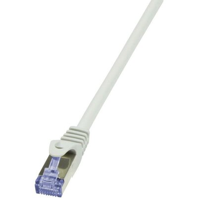 RJ45-ös patch kábel, hálózati LAN kábel CAT 7 S/FTP [1x RJ45 dugó - 1x RJ45 dugó] 0,5 m, szürke LogiLink CQ4022S