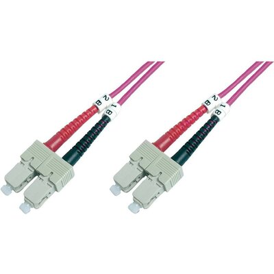 Üvegszál LWL csatlakozókábel 1x - 1x 50/125µ 1m Multimode OM4 Digitus DK-2522-01-4