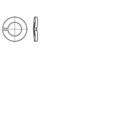 Rugós alátét, belső Ø: 4.1 mm DIN 128 100 db TOOLCRAFT 105823