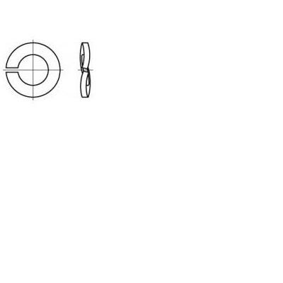 Rugós alátét, belső Ø: 12.2 mm DIN 128 100 db TOOLCRAFT 105845