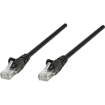 RJ45-ös patch kábel, hálózati LAN kábel CAT 6 S/STP [1x RJ45 dugó - 1x RJ45 dugó] 1 m Fekete Intellinet